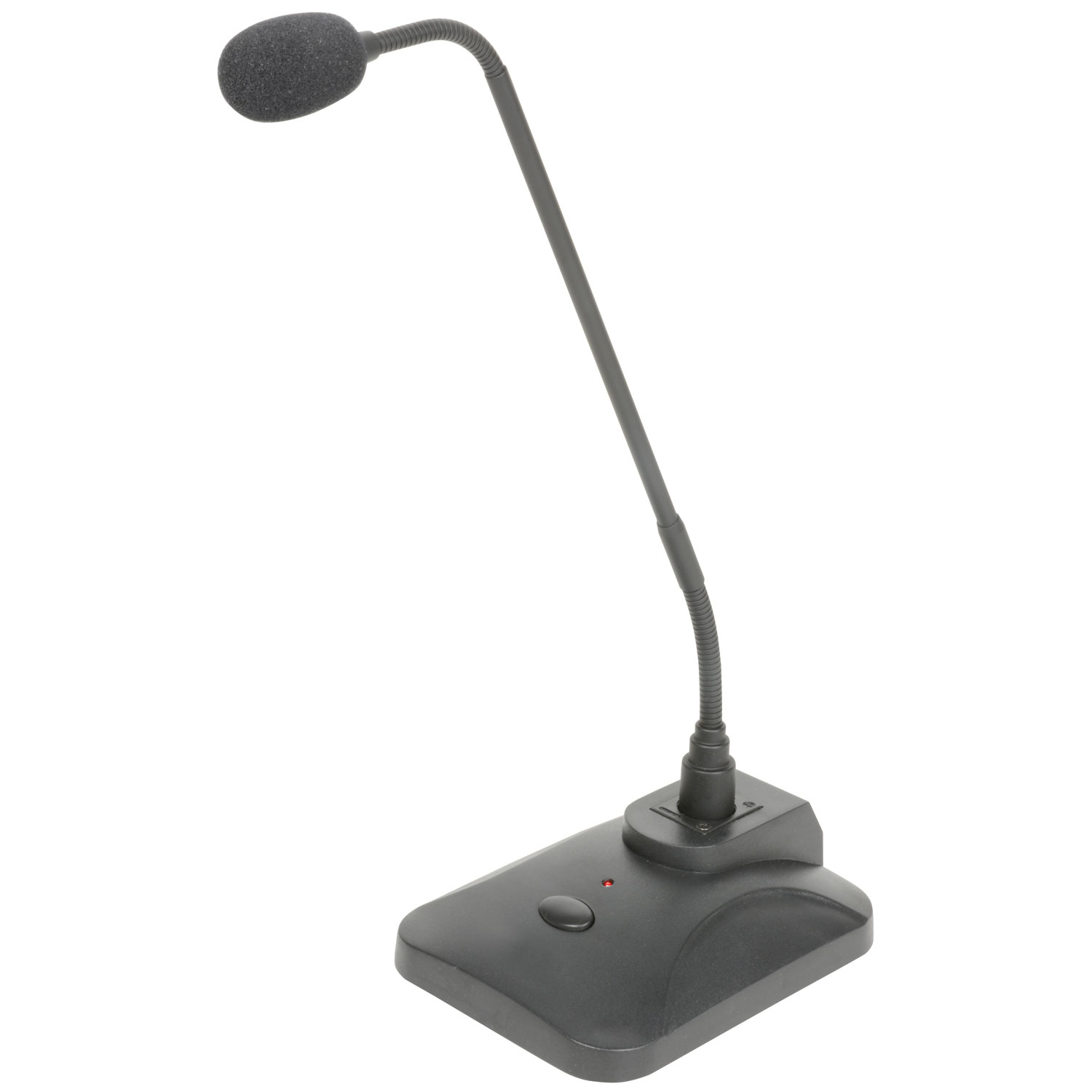 Close-up shot of a Dark Grey Microphone (Chime) with a Gooseneck Microphone & Foam Windshield