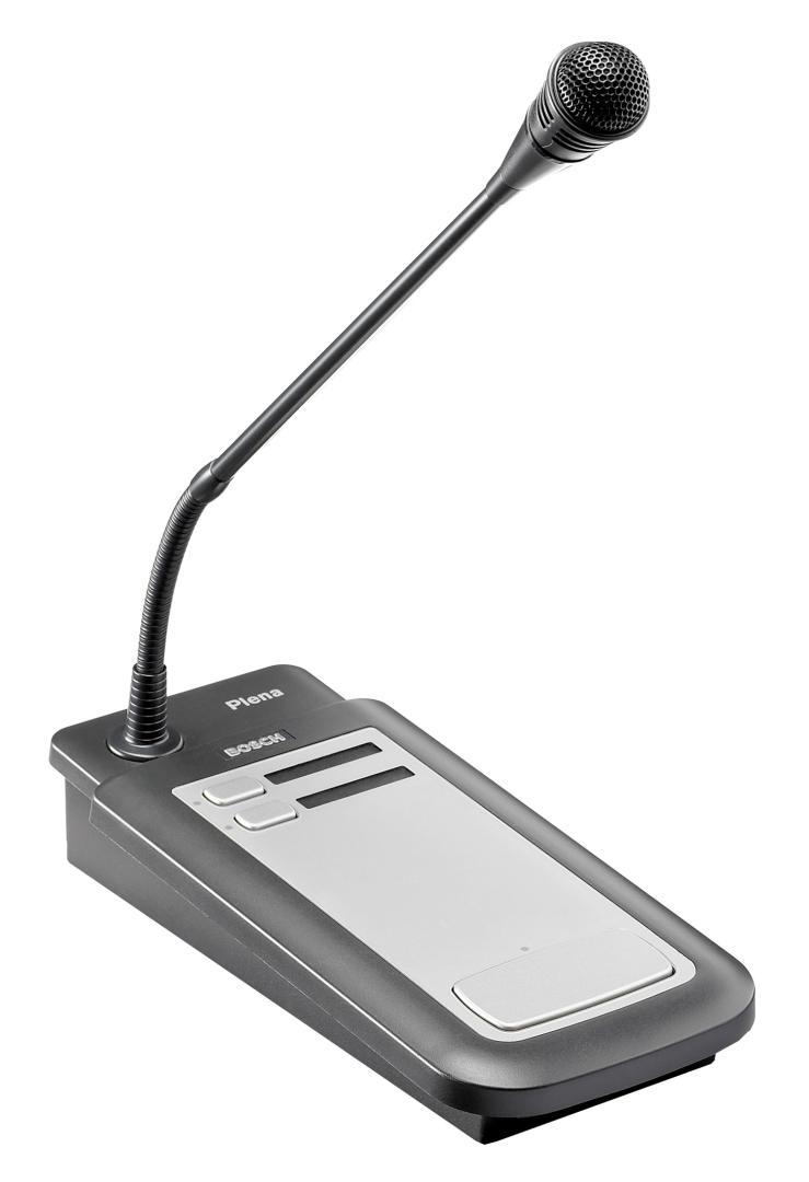 Close-up shot of a Black & Silver Two-Zone Call Station Paging Microphone (Gooseneck)