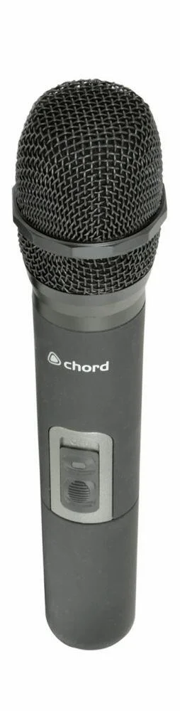 Front-facing shot of a Chord NUHH Replacement Handheld Micropohne with On/Off Switch (For NU2 Systems)