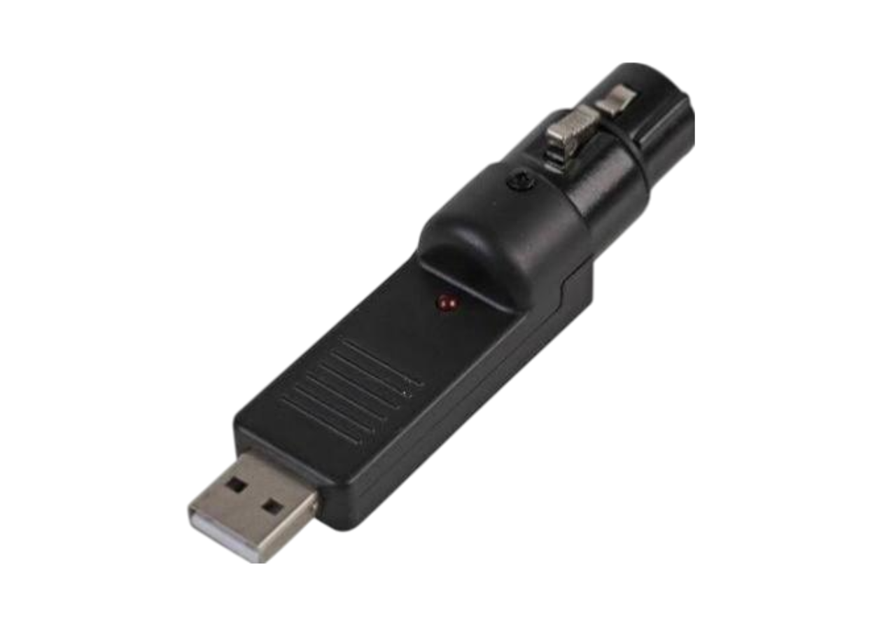 Close-up shot of a Pulse Analogue to Digital Converter (XLR to USB)