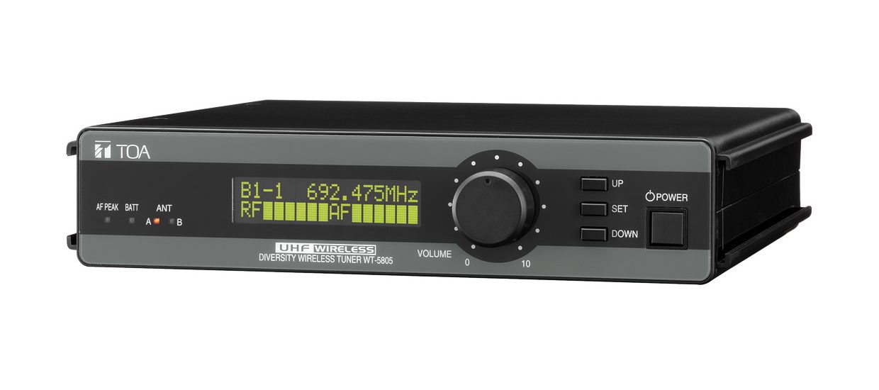 TOA WT-5805 UHF Wireless Tuner (64-Channel, Space Diversity, Rack Mountable)