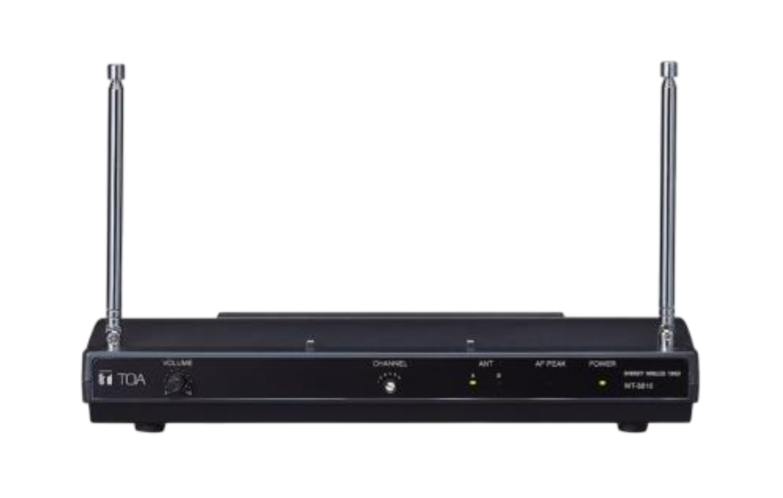 Front-facing shot of a Desktop VHF Wireless Diversity Tuner