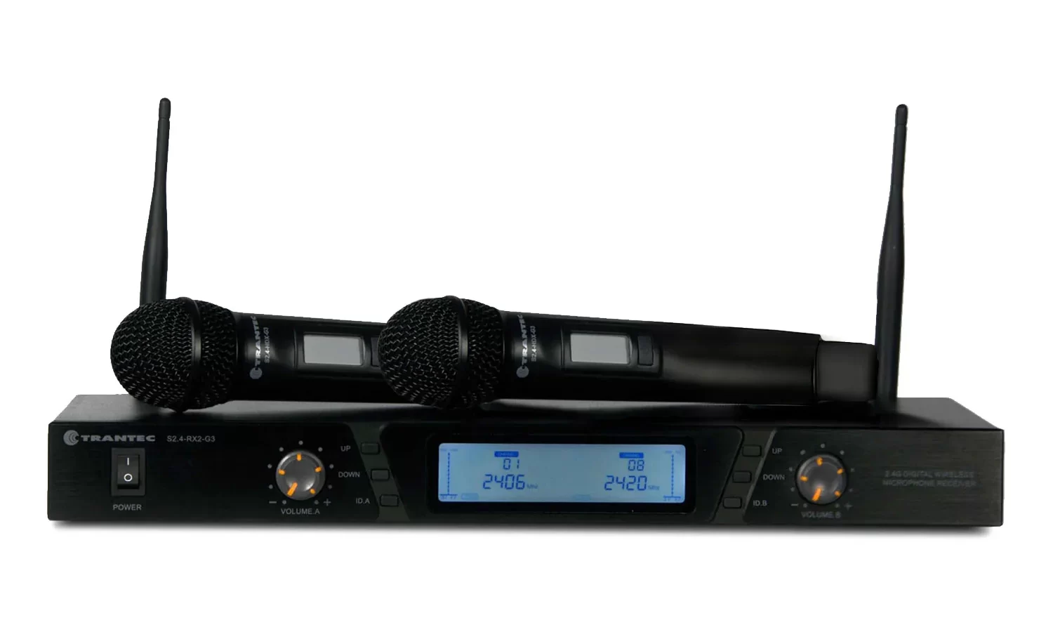 Trantec S2.4-HDX Dual Receiver System with 2 Handheld Transmitters