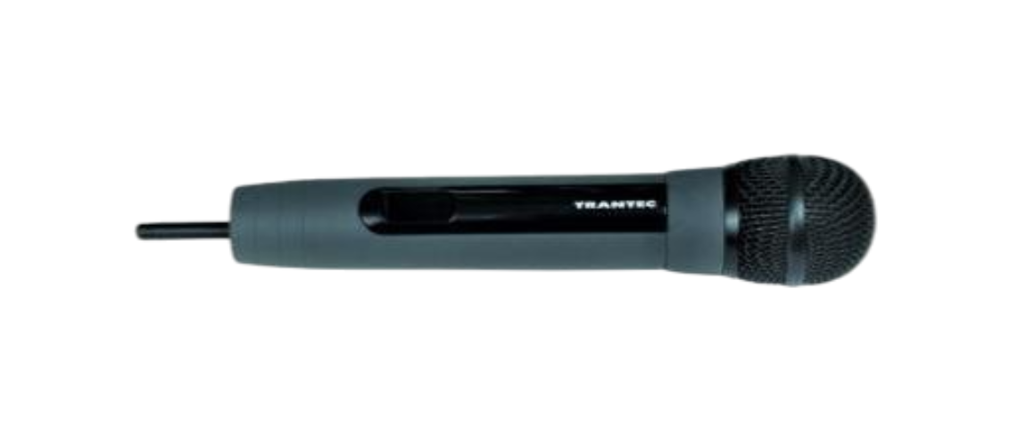 Close-up shot of a handheld transmitter placed horizontally