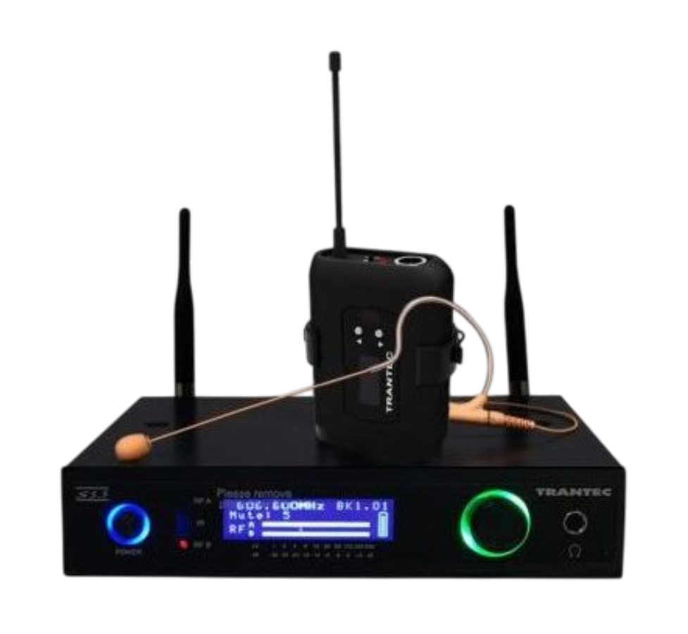 Trantec S5.5E UHF Multi Frequency Ear Worn System (Supplied with MIC-XEM77-P)