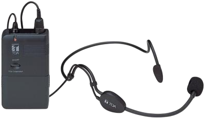 Front-facing shot of a TOA WM-3310H VHF Wireless Headset Radio Microphone & Beltpack Transmitter